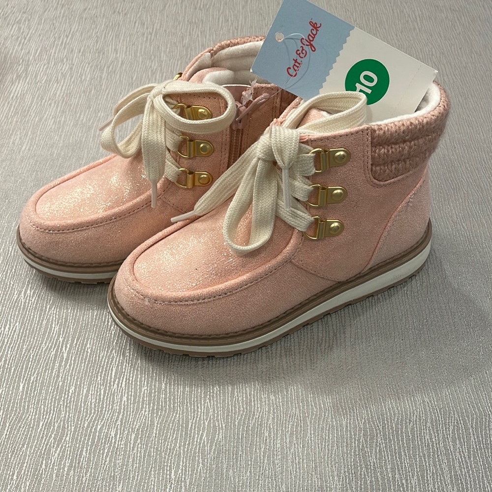 Cat & Jack nwt blush Herbie boots size 10 toddler girl